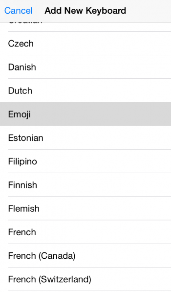 Add new keyboard in iOS