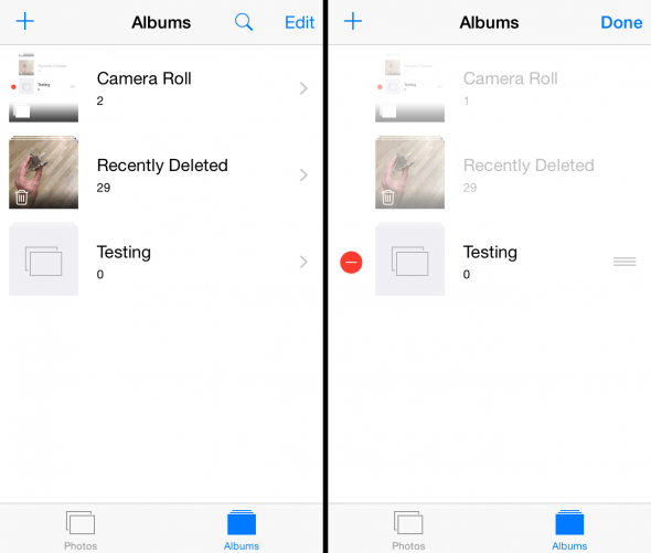 Deleting Photos and Albums from iPhone