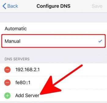 Change DNS provider on iPhone