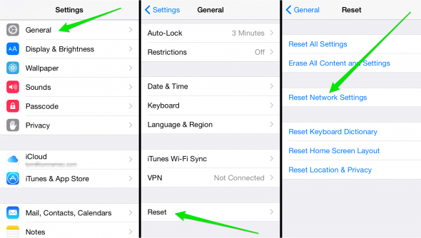 Reset Network Settings iPhone