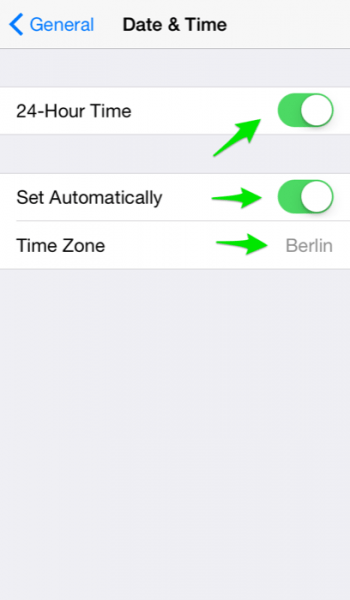 Date and Time Settings