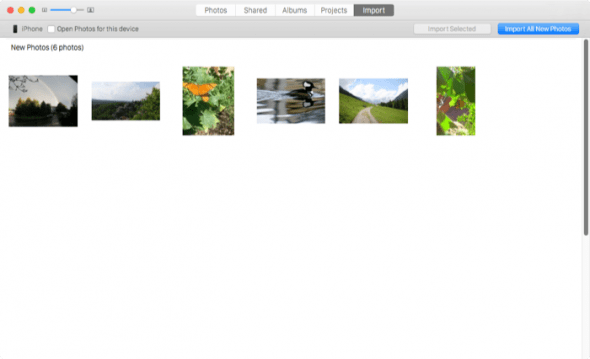 Import iPhone Photos using the Photos.app on a Mac