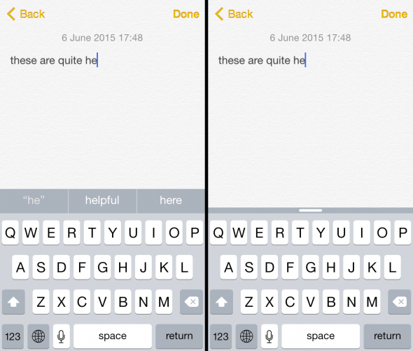 how to temporarily disable predictive text (quicktype) on iPhone