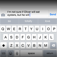 iphone keyboard predictive text