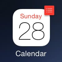 iPhone Calendar Week View