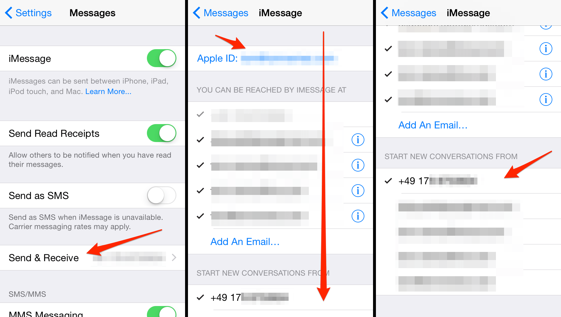 how to use phone number for imessage mac