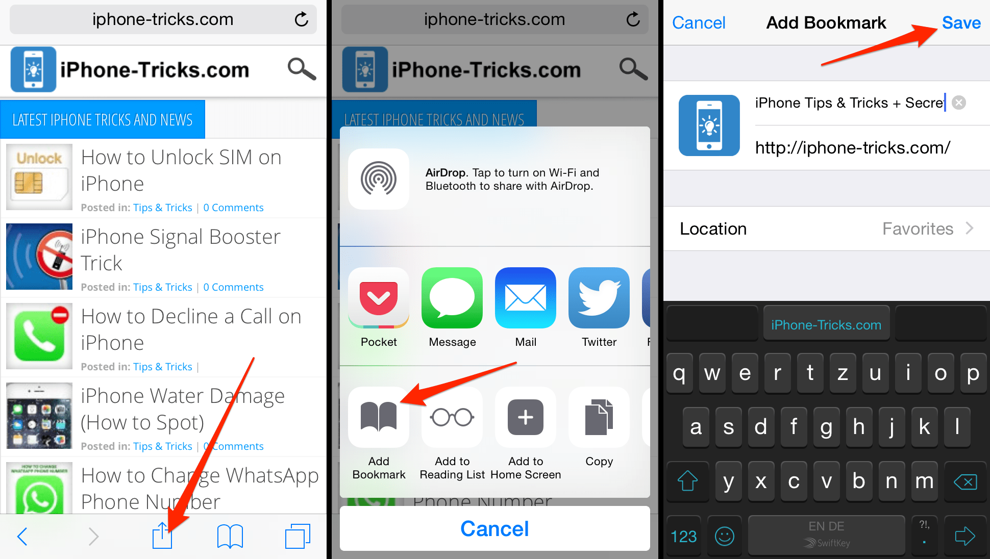 How to Bookmark on iPhone