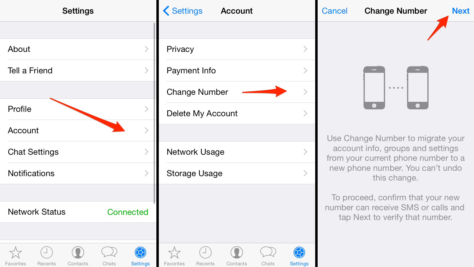 How to Change WhatsApp Phone Number on iPhone