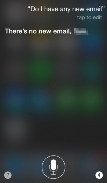 Siri new email