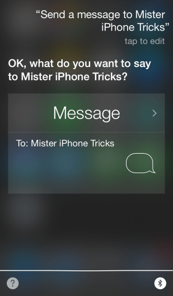 Siri send a message to contact