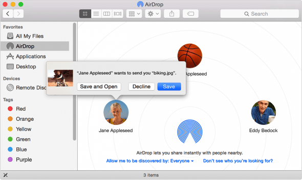 airdrop receive on mac