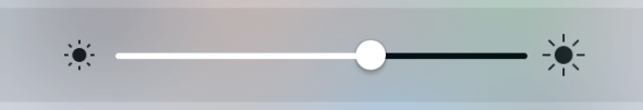 control center brightness