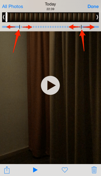 how to adjust the slo mo effect on iPhone