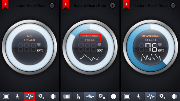 instant heart rate - how to take pulse using iPhone