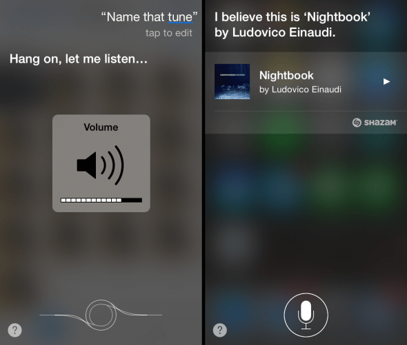 siri song recognition