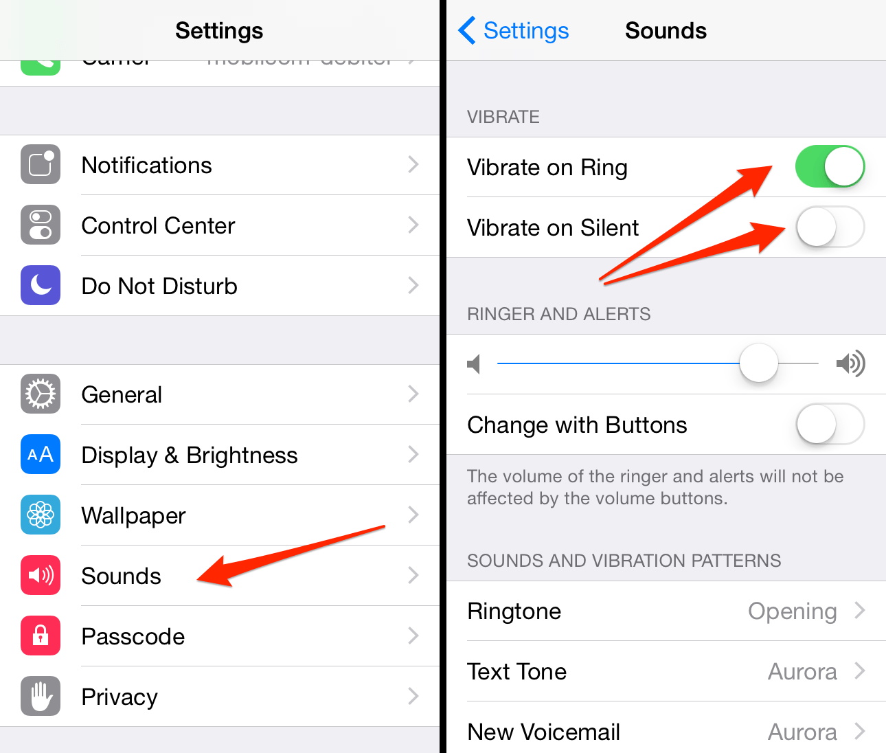 How to turn off vibrations for alarms on iPhone
