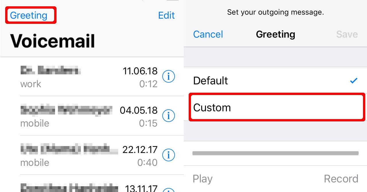 Voicemail Greeting on iPhone How to Record iPhone