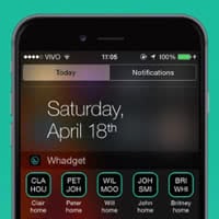 Contact Speed Dial in Notification Center