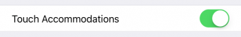 enable touch accommodations
