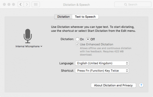 how to enable dication on a mac