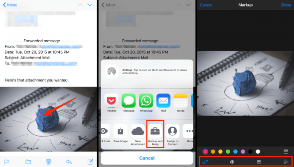 how to markup and reply on iPhone