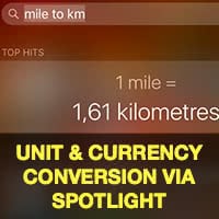 Currency Converter &amp; Unit Conversion Using Spotlight
