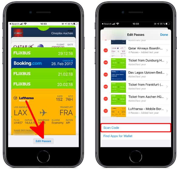 add pdf ticket to apple wallet