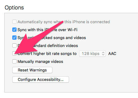 convert higher bitrate music