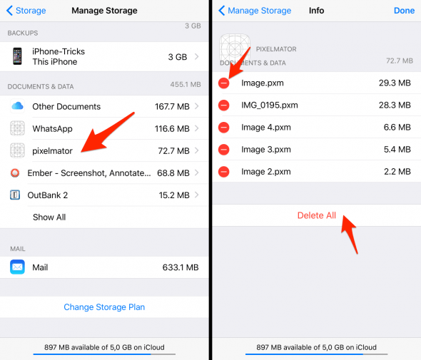 how to delete data from your iCloud storage