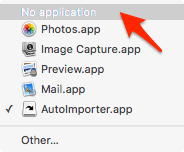 no app in image capture