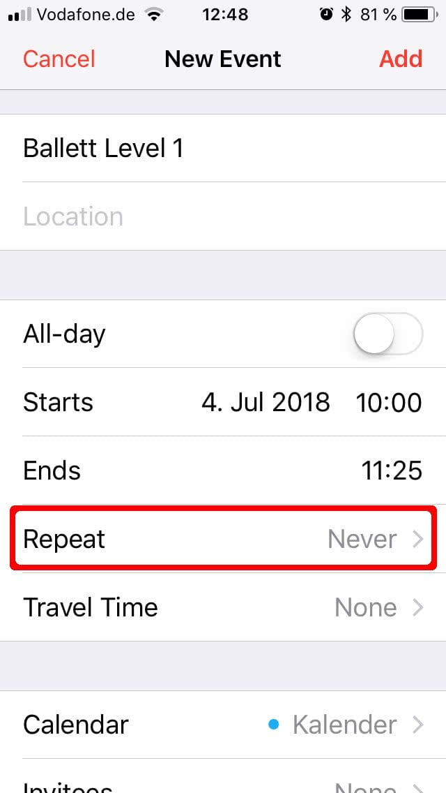 How to Add Recurring Events to iPhone Calendar