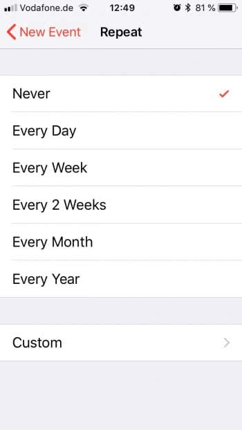 How to Add Recurring Events to iPhone Calendar