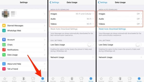how to disable WhatsApp auto download for media