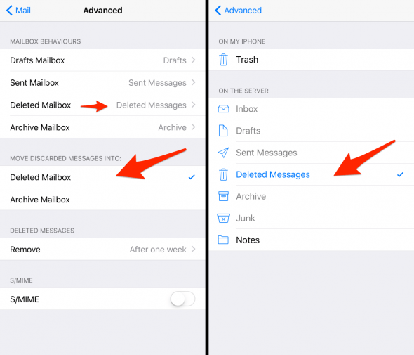 how to set up deleted messages on iPhone