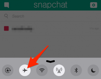 snapchat airplane mode