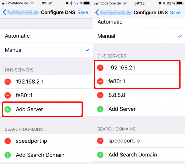 Chang DNS Settings