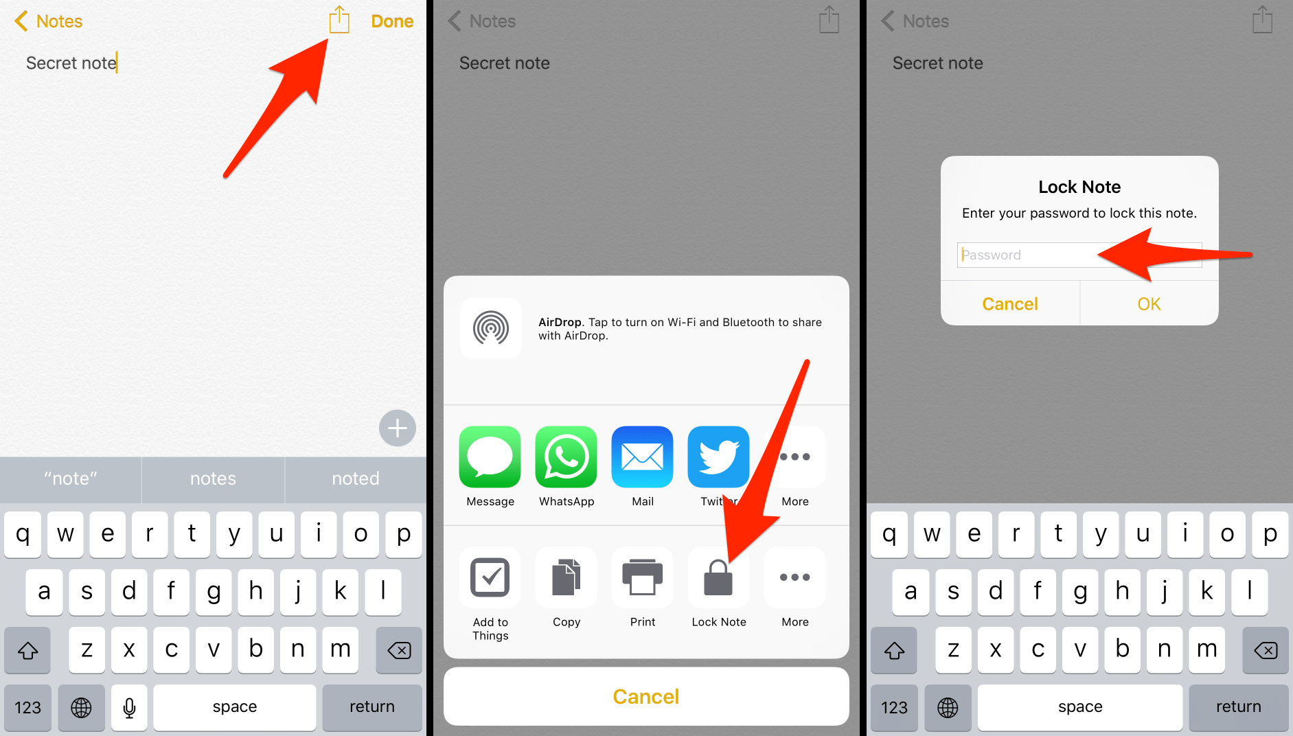 How to Protect Notes With a Password or Touch ID