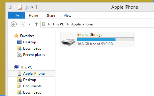 Internal storage пустая папка iphone что делать