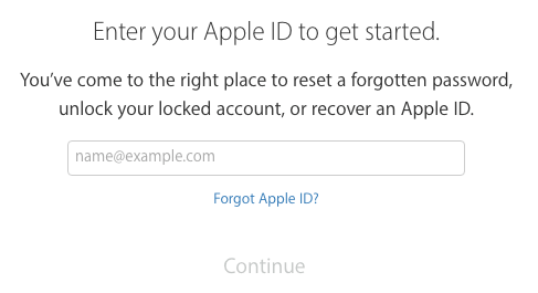 apple id forgot password two factor