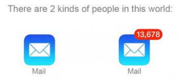 unread mail - two kinds of people