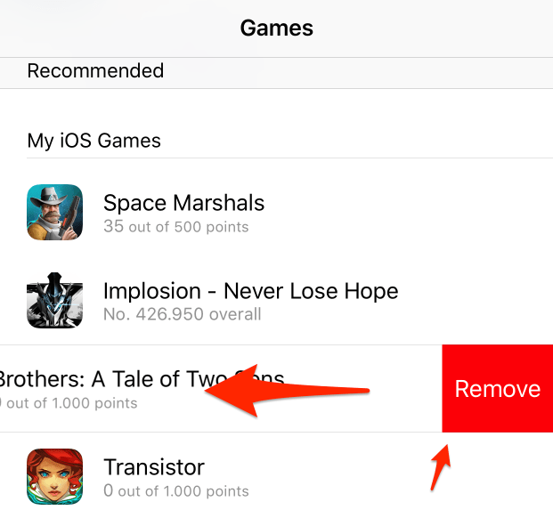 How to Remove Games From Game Center