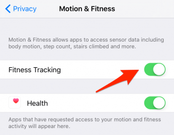 enable fitness tracking on iPhone