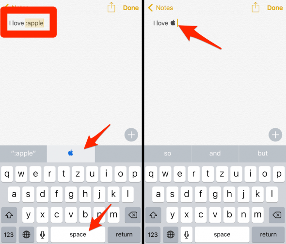 how to type the Apple symbol on an iPhone via text replacement