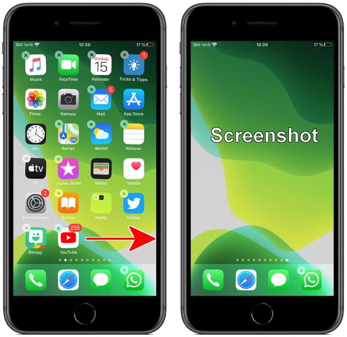 Screenshot of iPhone Home screen