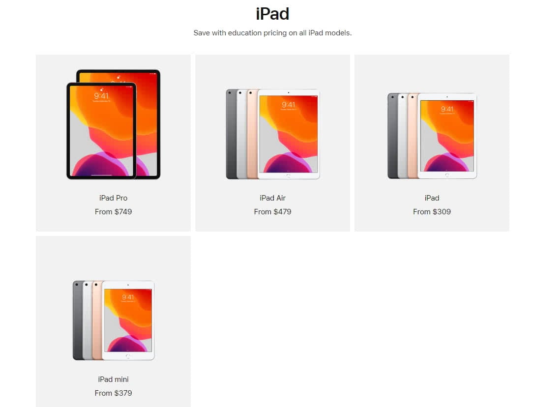 apple student pricing