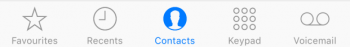contacts tab phone app