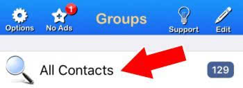 Select multiple contacts