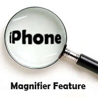 iPhone magnifier logo