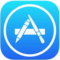 Orignal App Store icon in blue and white