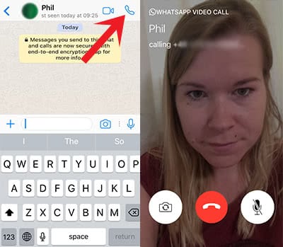 whatsapp video call turn off camera